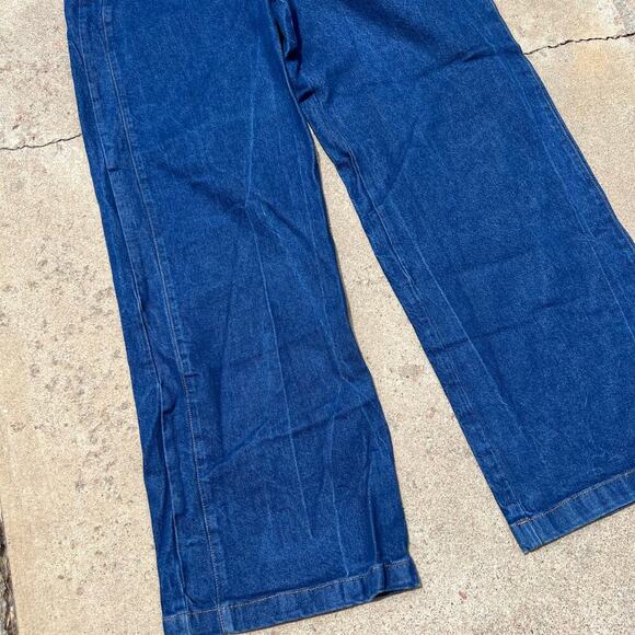 FRAME Sailor Snap High Rise Wide Leg Flared Denim Jeans Size 34 - Picture 5 of 16